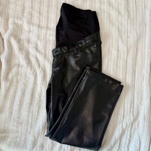 Black Faux Leather Pants